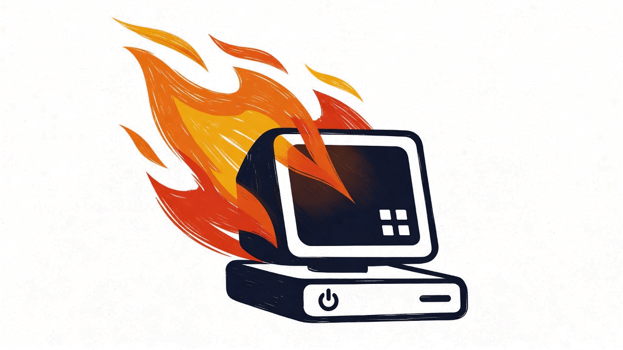 Computer on Fire